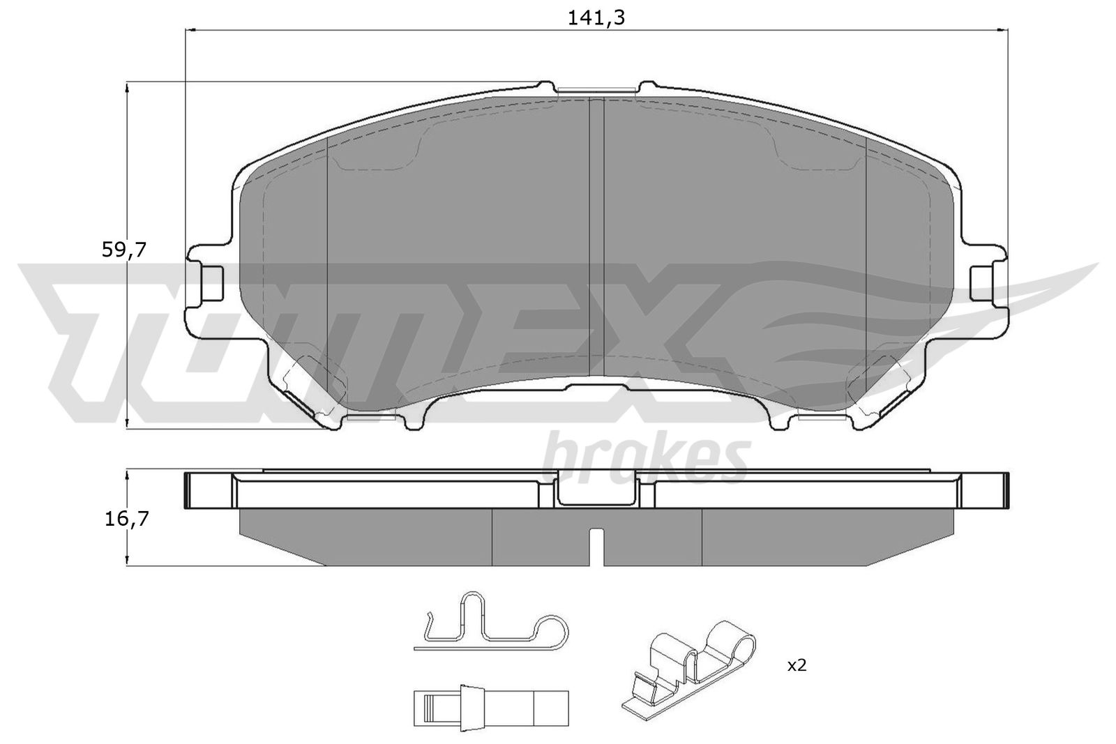 TOMEX TOM15-971 Fékbetét